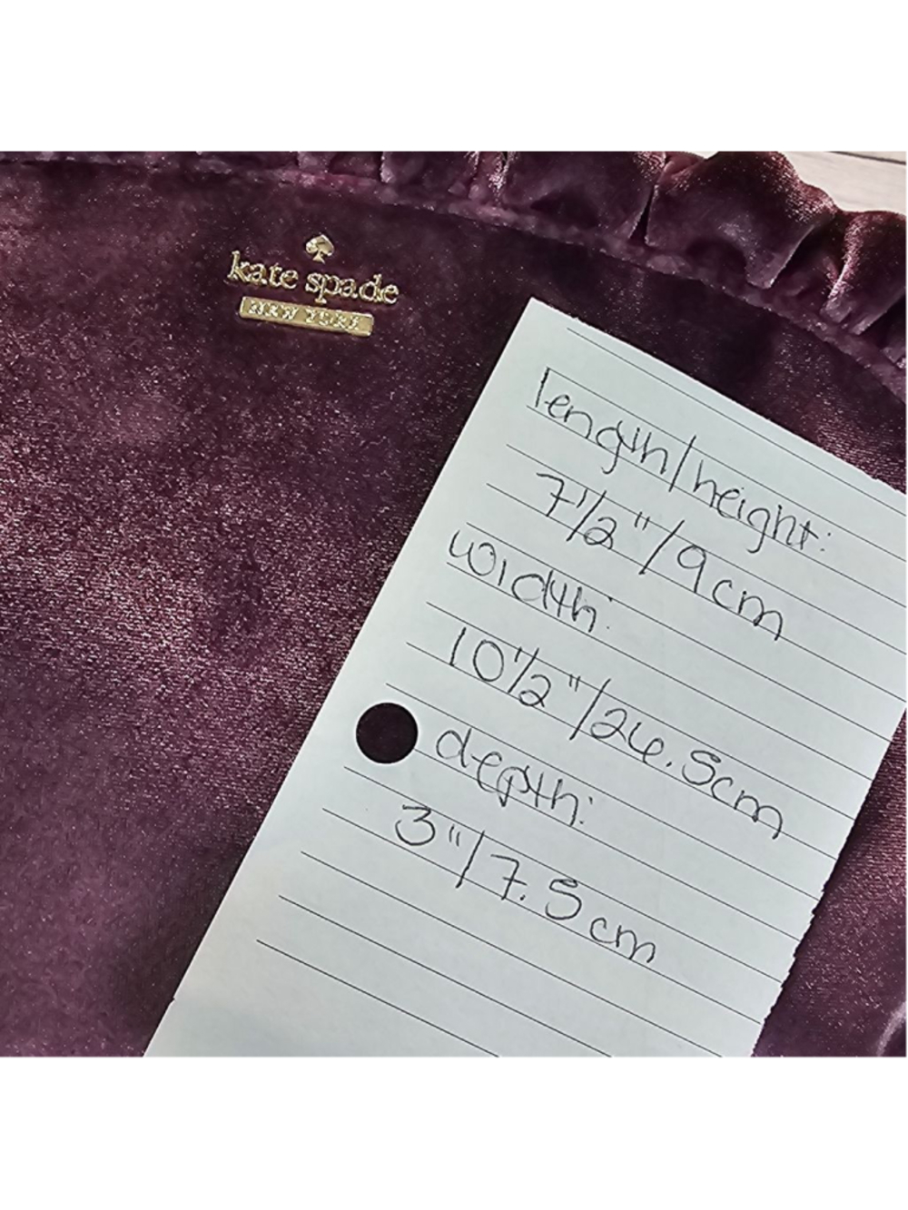 NWOT Kate Spade purple velvety accessory bag or makeup bag - Picture 2 of 9